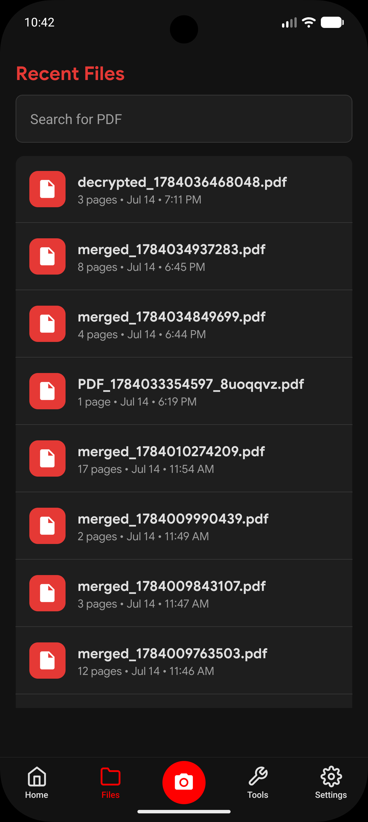 Recent Files