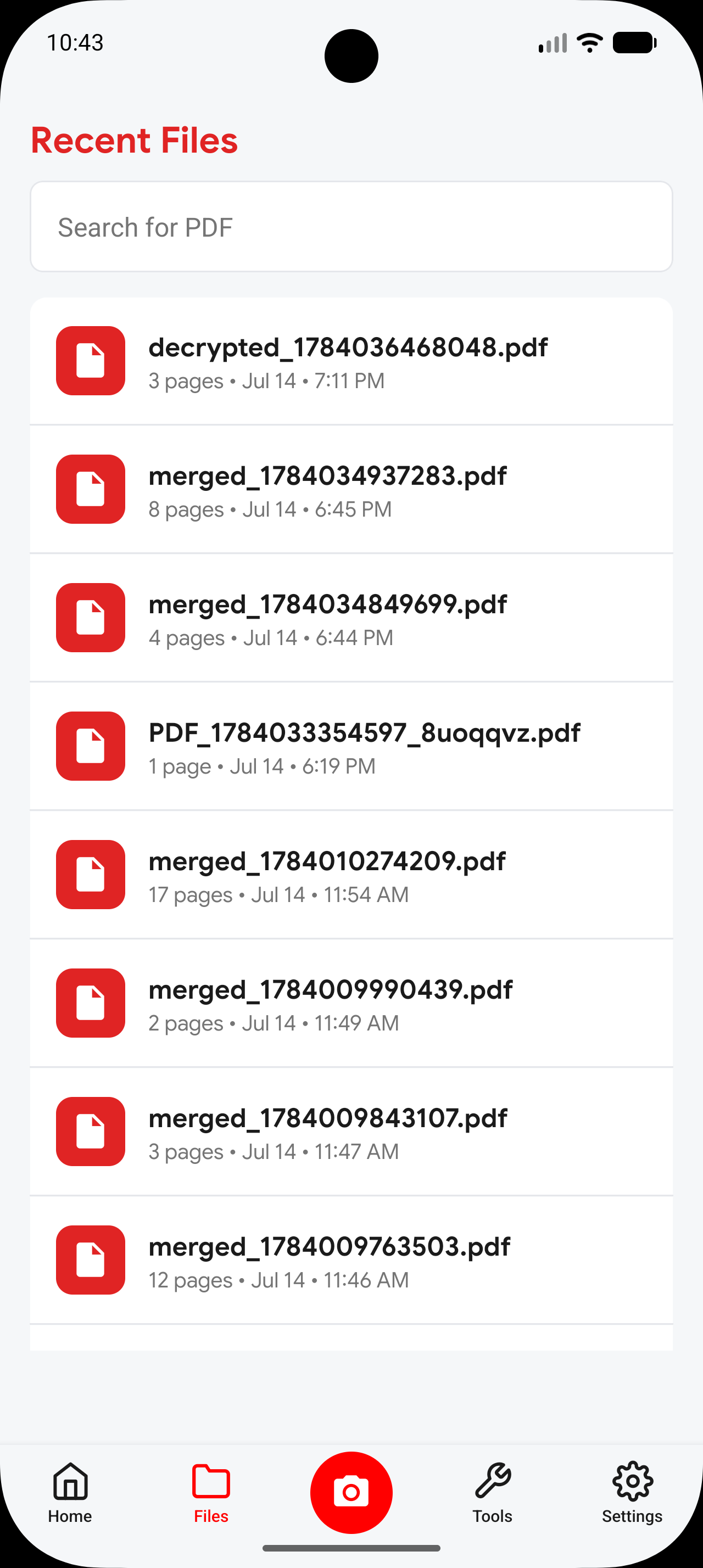 Recent Files